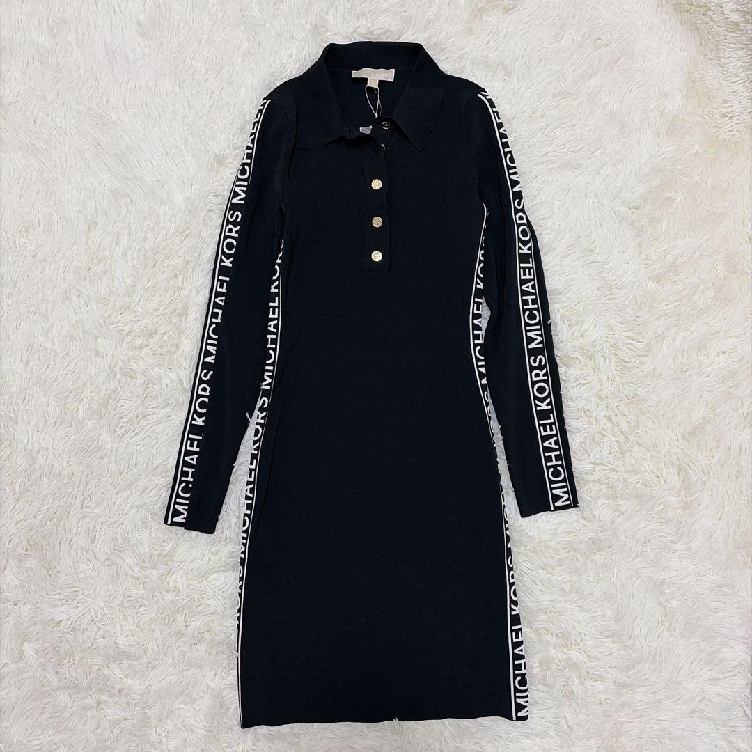 MICHAEL KORS ポロシャツスタイル ワンピース 長袖 タイト