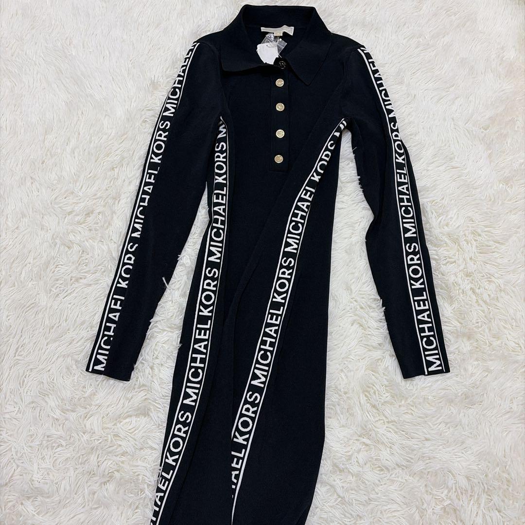 MICHAEL KORS ポロシャツスタイル ワンピース 長袖 タイト