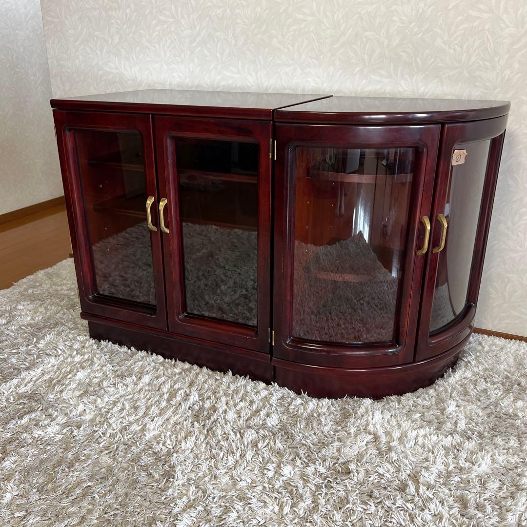 karimoku カリモク コーナーキャビネット 赤茶 オールド OLD ①