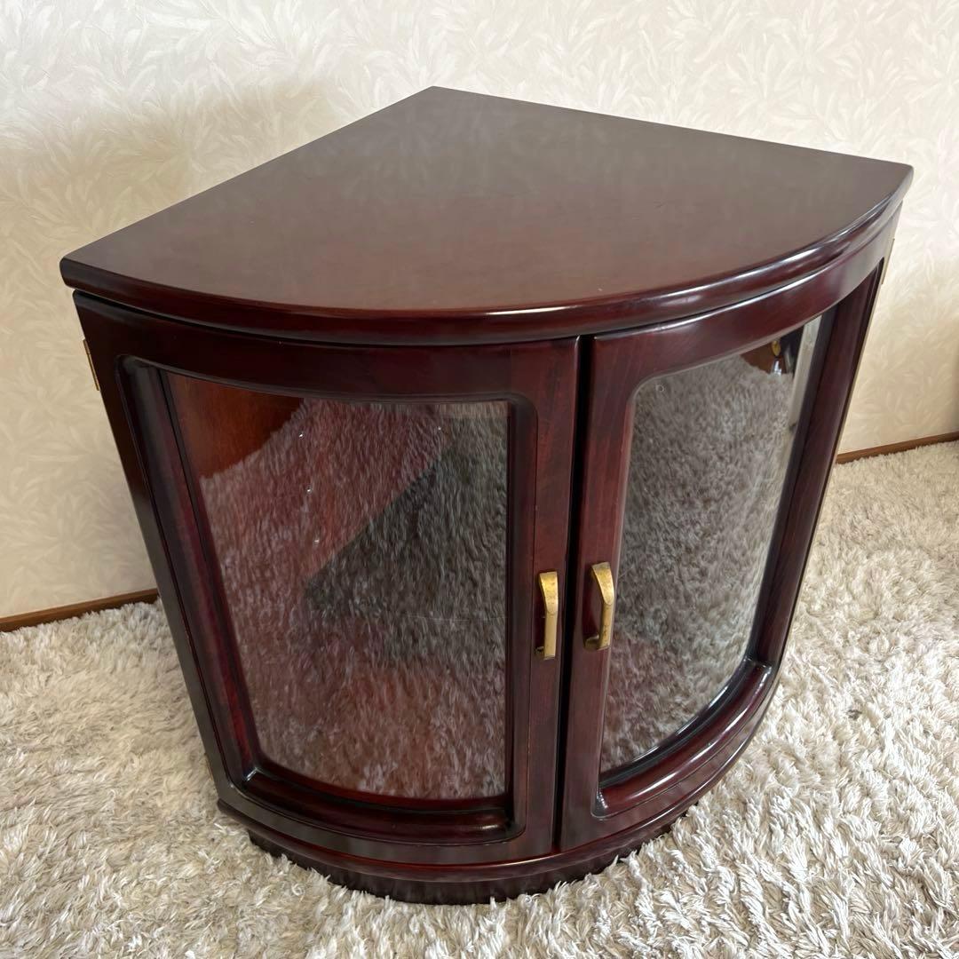 karimoku カリモク コーナーキャビネット 赤茶 オールド OLD ①