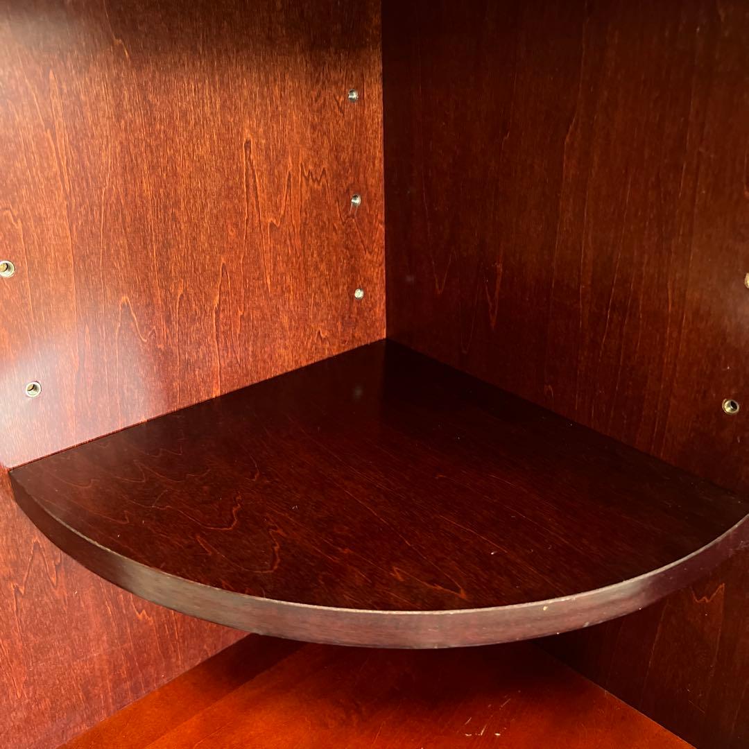 karimoku カリモク コーナーキャビネット 赤茶 オールド OLD ①