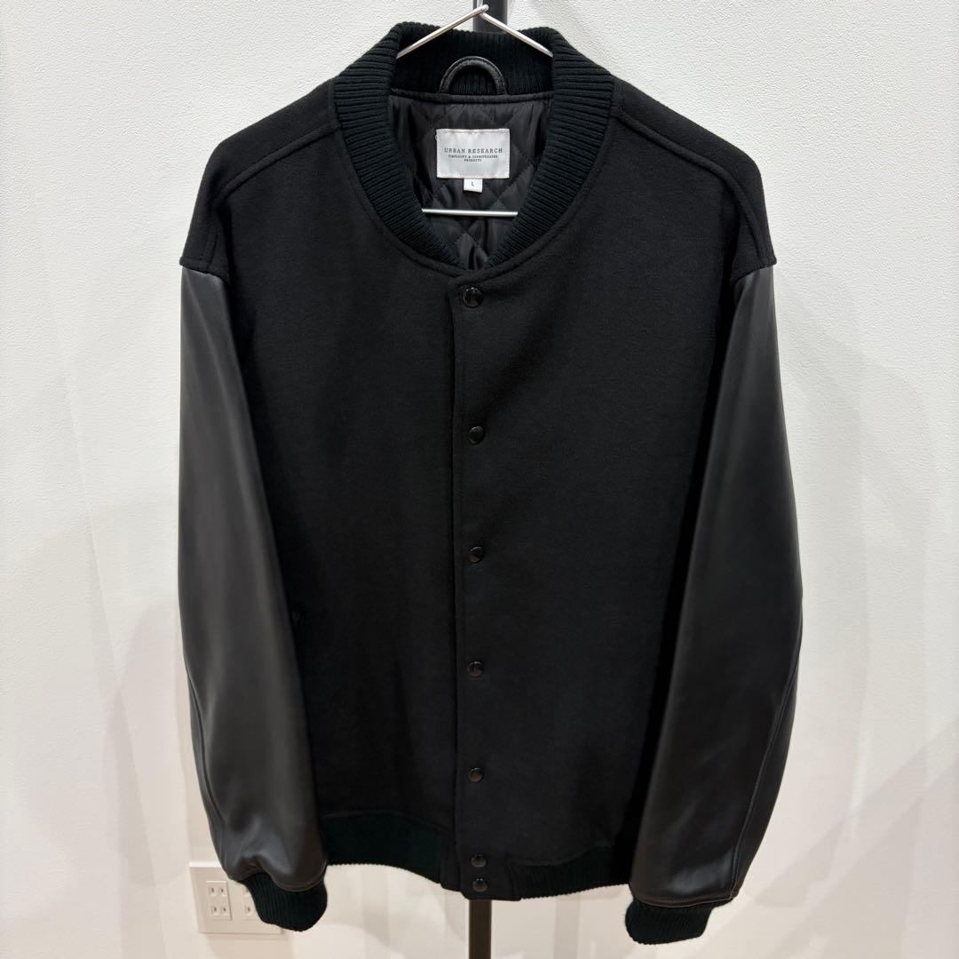 URBAN RESEARCH レザースタジャン ブラック L