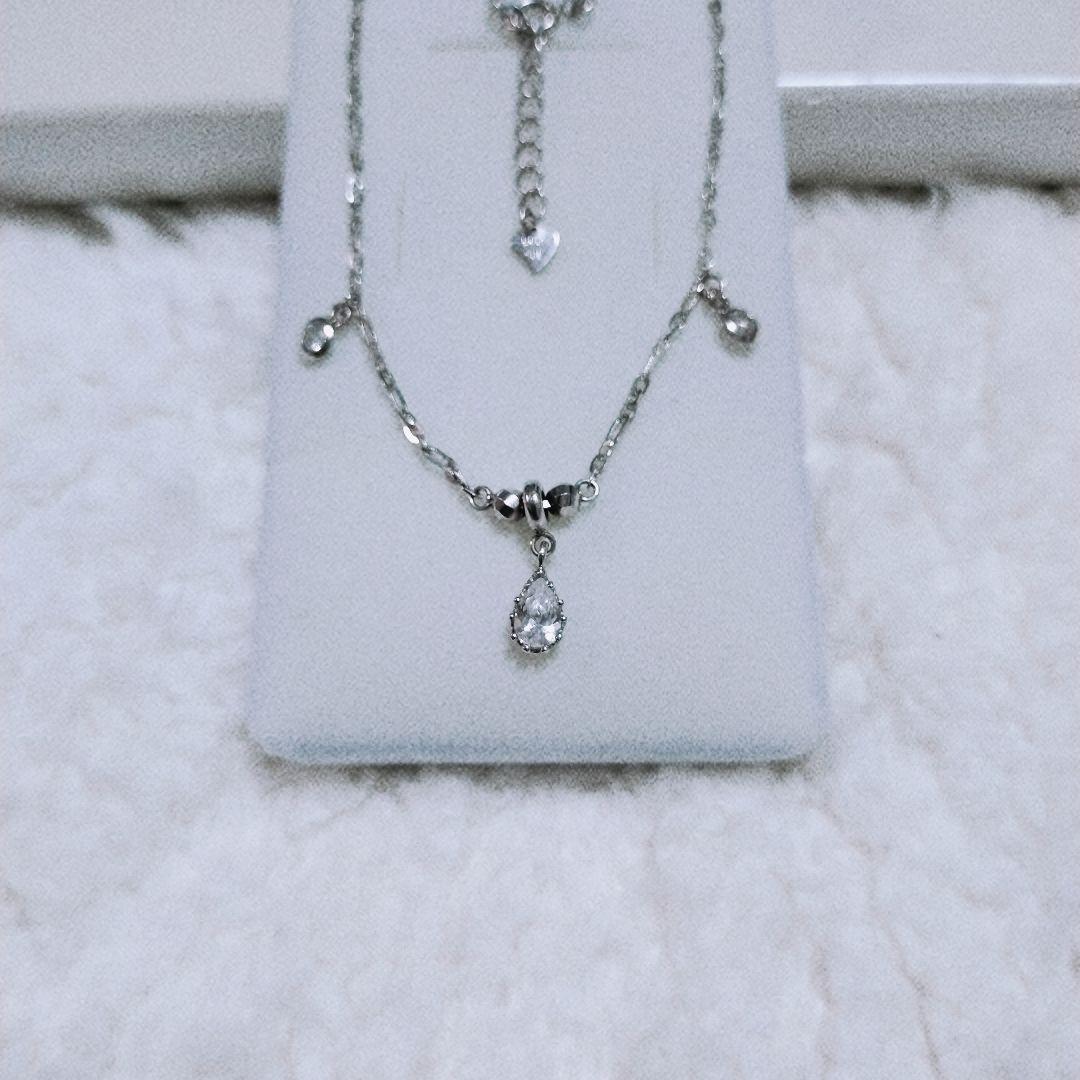 美品14Kホワイトゴールドチェーン アンクレット 14K