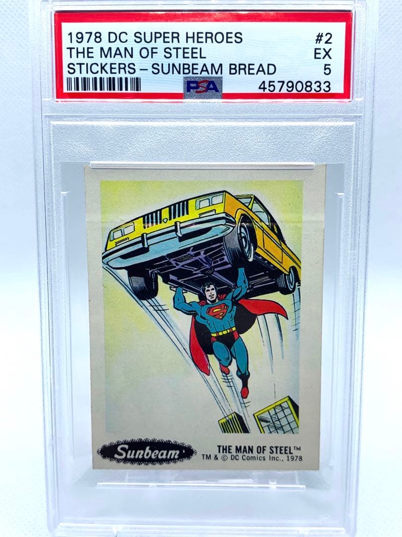 レア 1978 SUPERMAN Sunbeam シール ビンテージ PSA 5