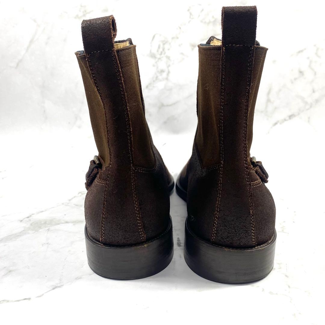 DOLCE＆GABBANA サイドゴアブーツ オイルドレザー 牛革 26.5