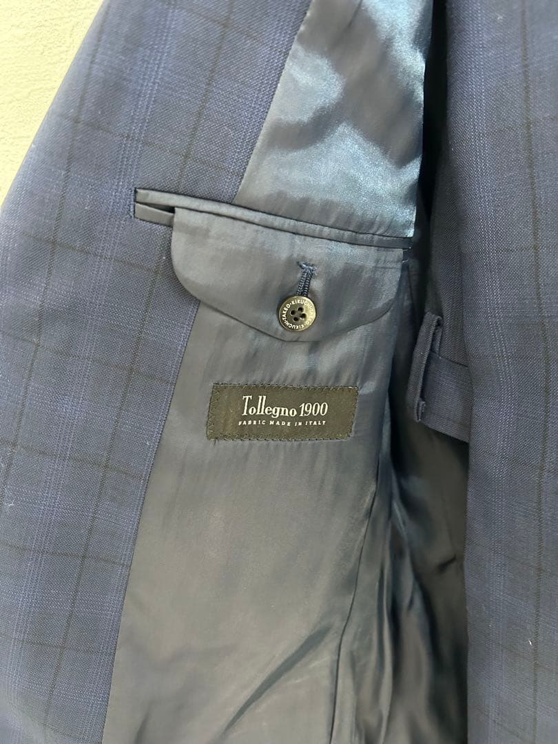 【ジャケットのみ新品】タケオキクチ　ビジネススーツ L セットアップ　ストライプ