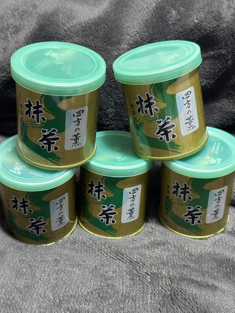 【新品未開封】山政小山園 抹茶 四方の薫 30g×5缶