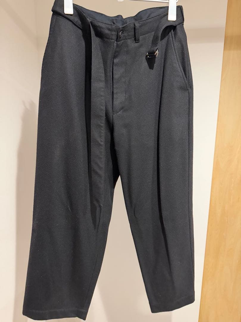 marka LAPELLESS SHIRT JACKET WOOL セットアップ