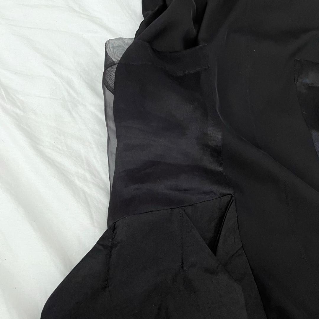 UN3D. ブロッキングミックスワンピース　ブラック　ジャンスカ アンスリード