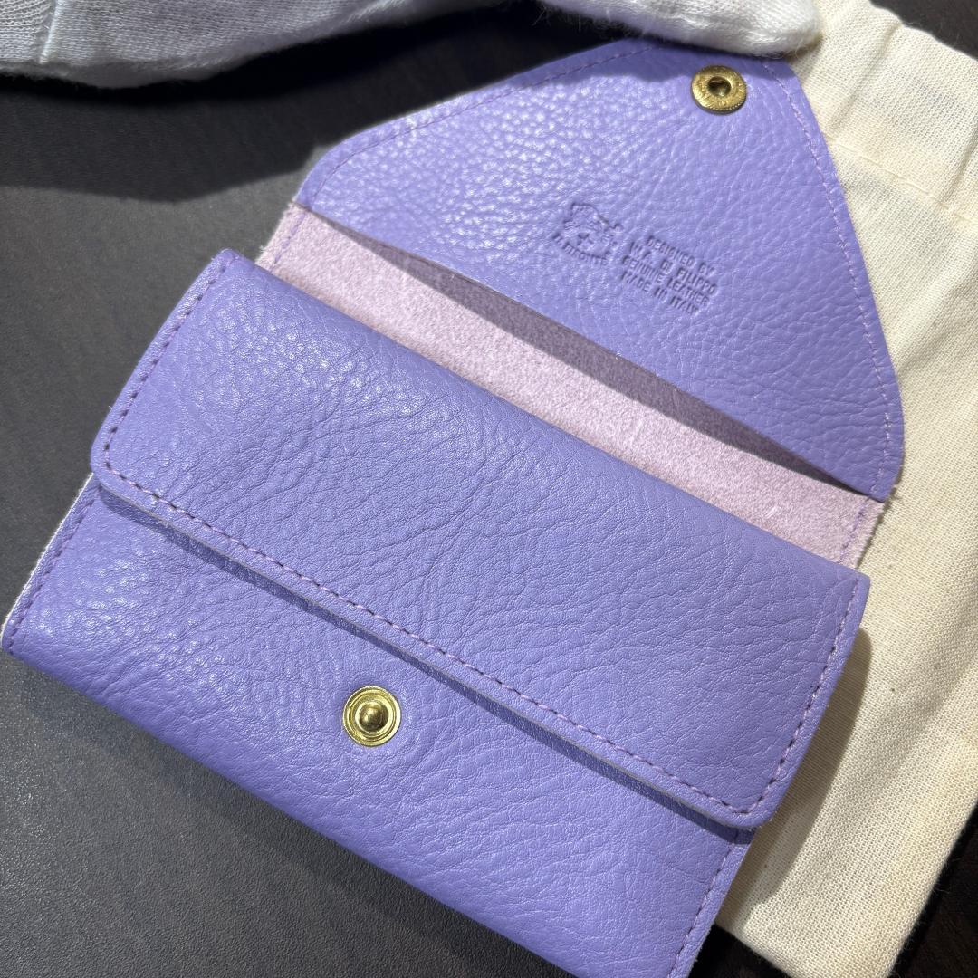 【新品未使用】イルビゾンテ 名刺入れ カードケース ラベンダー パープル