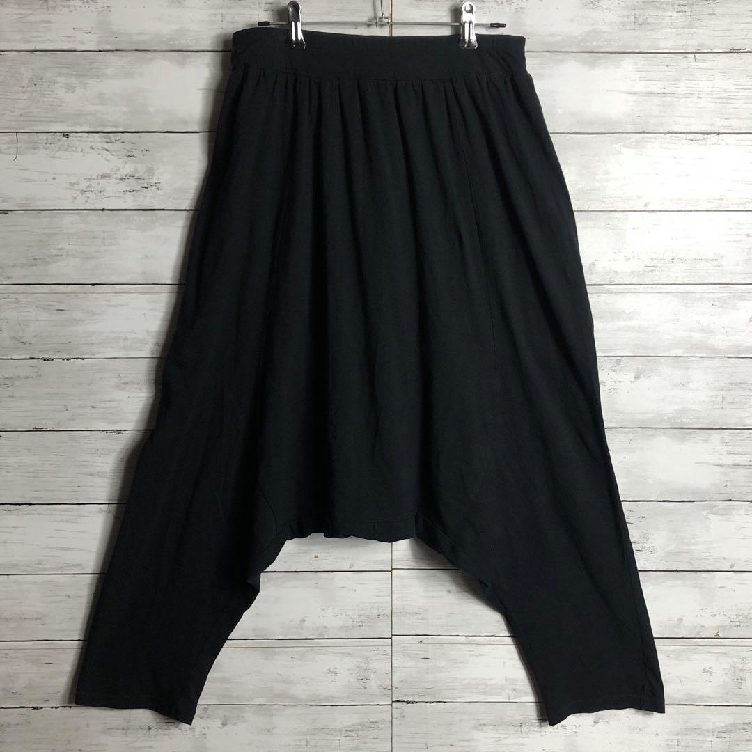 Y'sワイズ ヨウジヤマモト サルエルパンツ バックロゴ 黒 モード