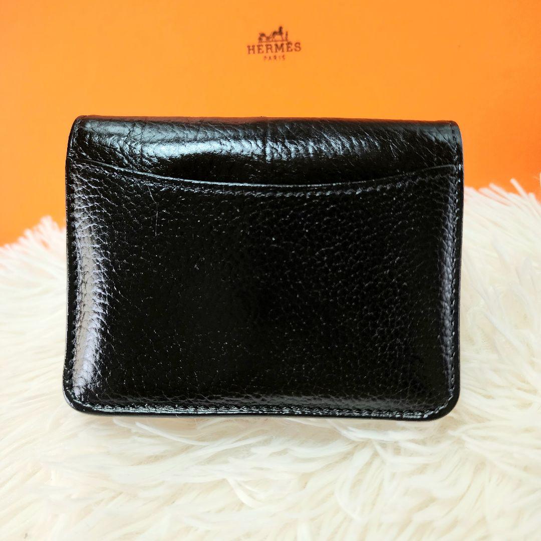 エルメス　HERMES ドゴン　カードケース　名刺入れ　財布　小銭入れ　ブラック