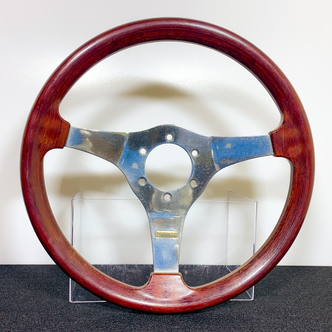 TND プロント PRONTO ワインレッド ウッドステアリング 当時物 希少