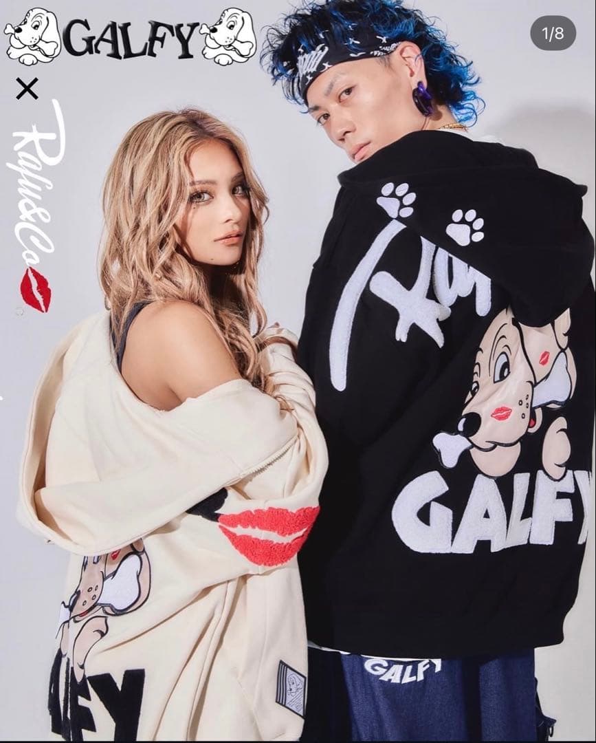 GALFY × Rapid&Co ホワイトパーカー