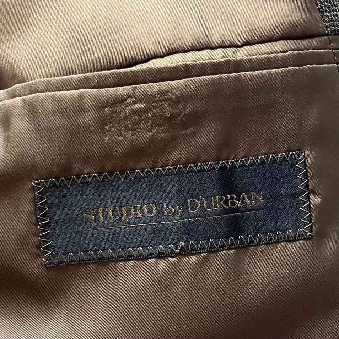 【極美品】ダーバン スーツ 日本製 ウール ツータック A5 ブラウン