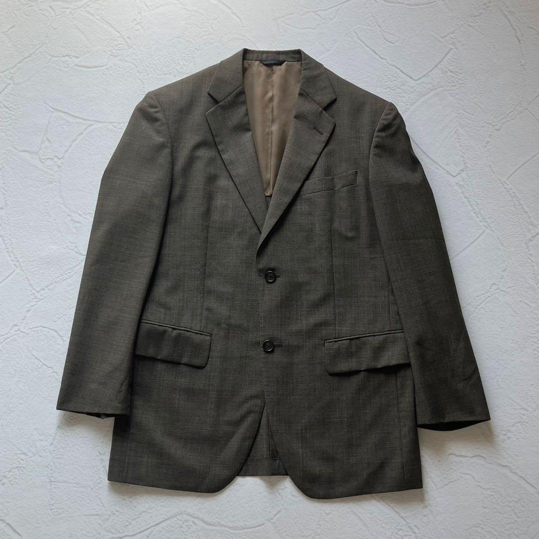 【極美品】ダーバン スーツ 日本製 ウール ツータック A5 ブラウン