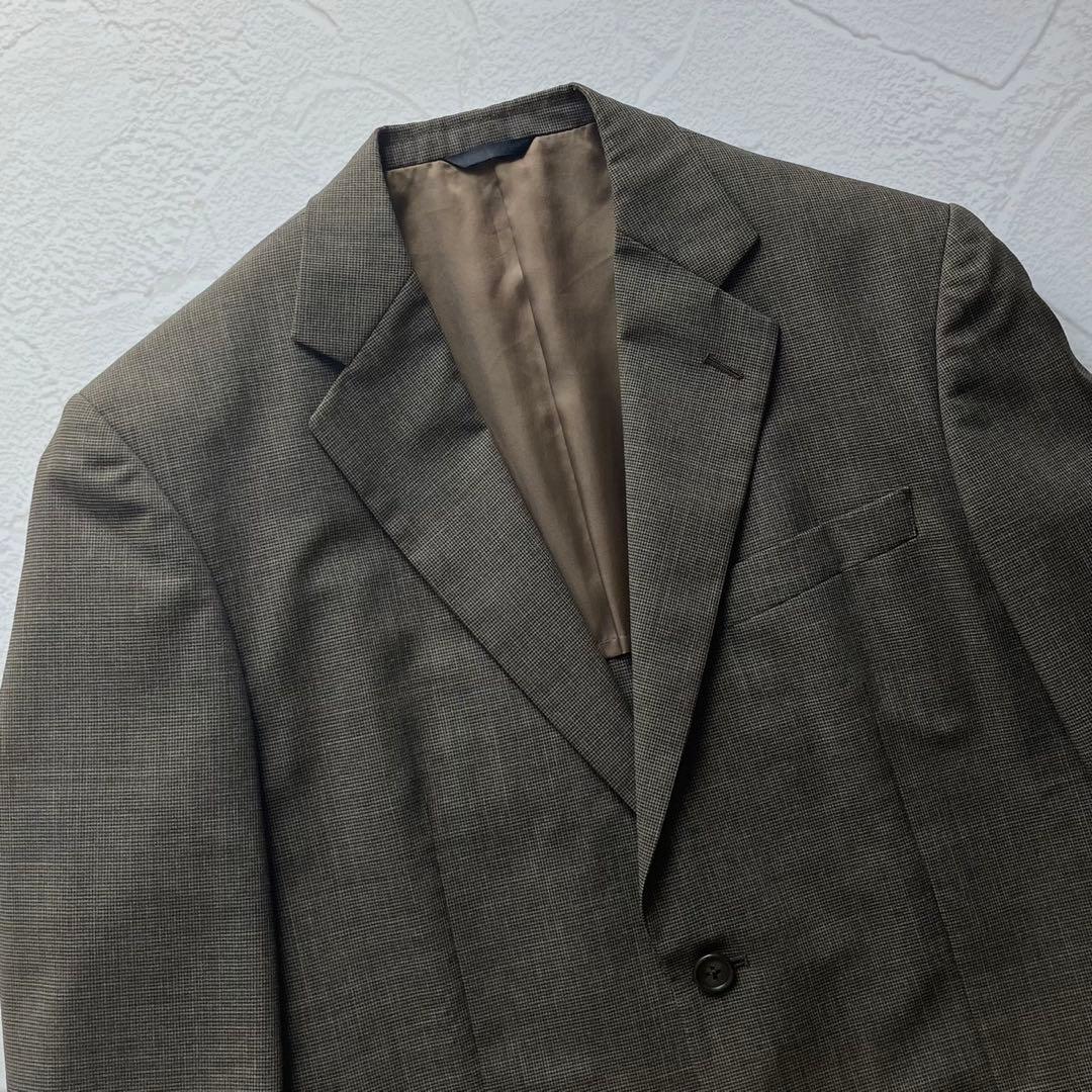 【極美品】ダーバン スーツ 日本製 ウール ツータック A5 ブラウン