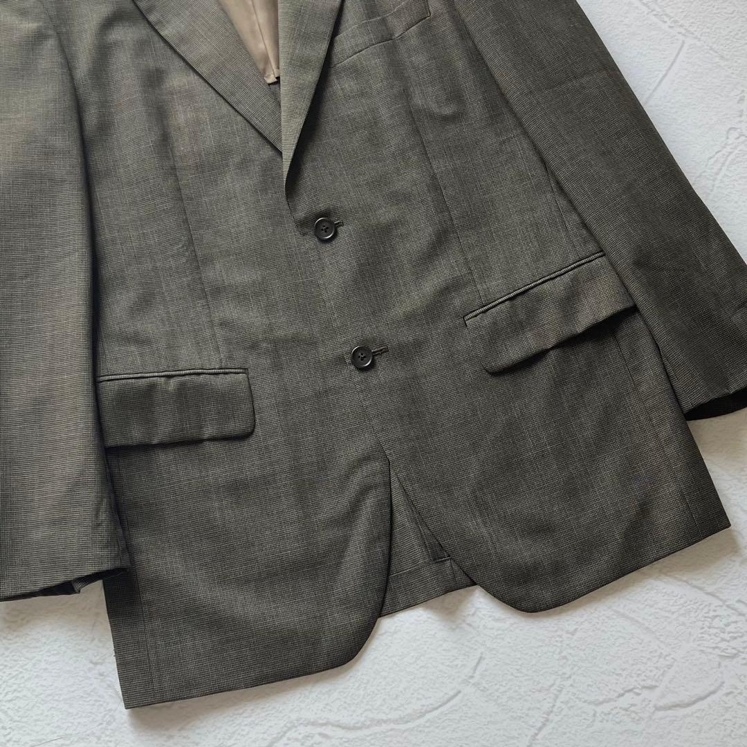 【極美品】ダーバン スーツ 日本製 ウール ツータック A5 ブラウン