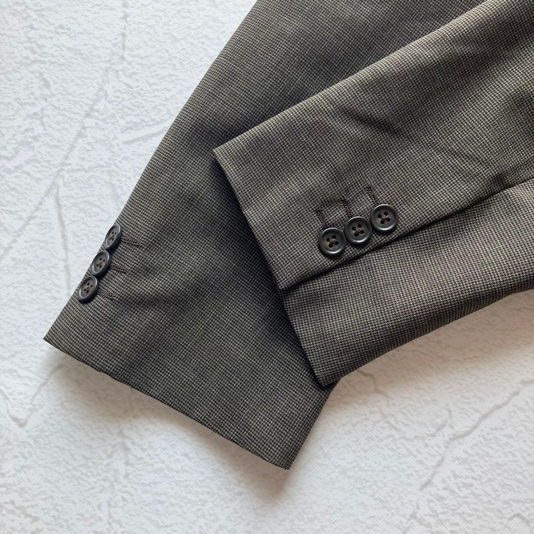 【極美品】ダーバン スーツ 日本製 ウール ツータック A5 ブラウン