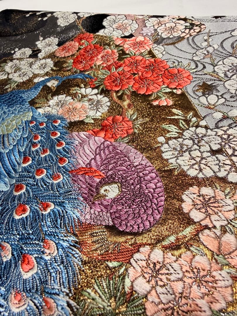 高級 袋帯 正絹 六通柄 純金箔24K ゴールド フォーマル 留袖 訪問着