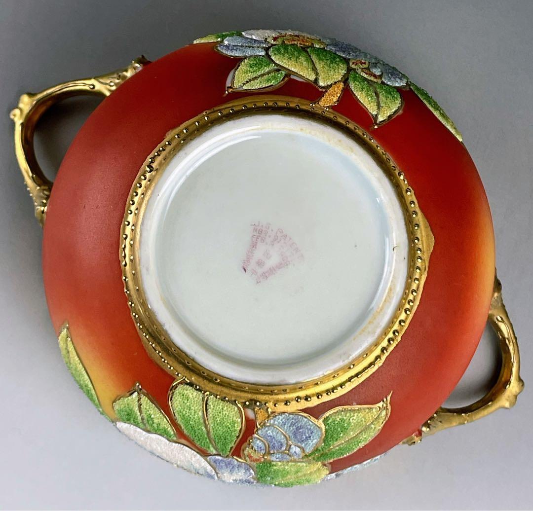 【専用】オールドニッポン アールヌーボー様式牡丹紋 コラレン 盛皿 ボウル