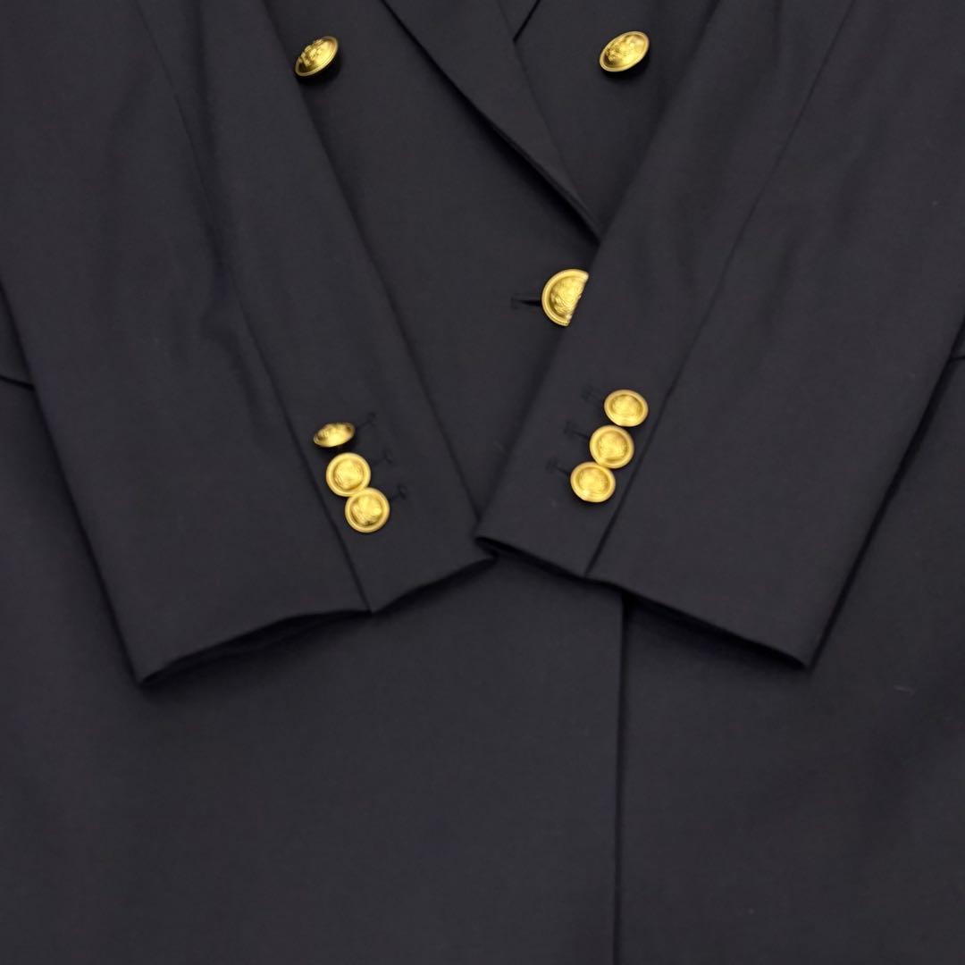 未使用プラステPLST　レディース　ウールブレンドダブルジャケット　L　ネイビー