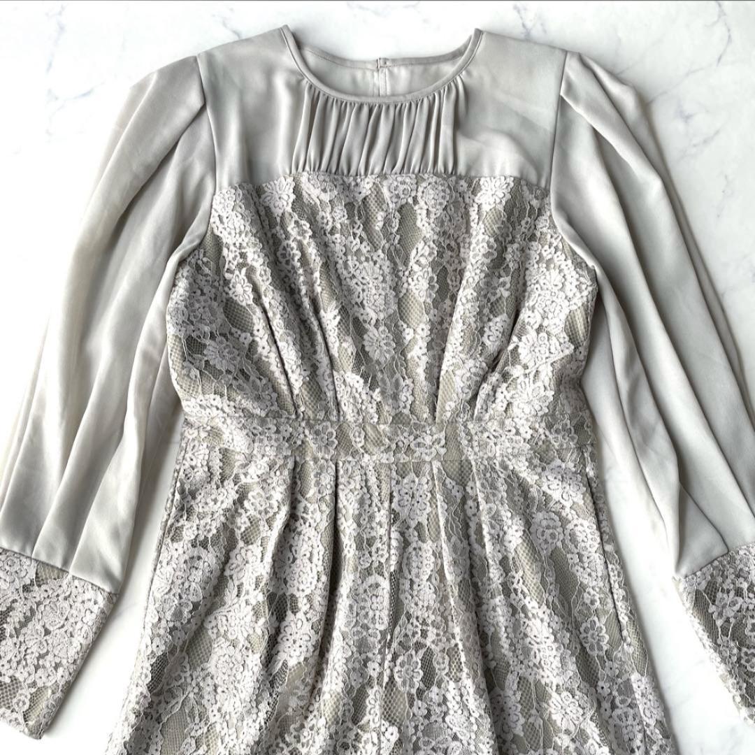 【新品】リルアー LERURE オールインワン パンツドレス グレージュ M