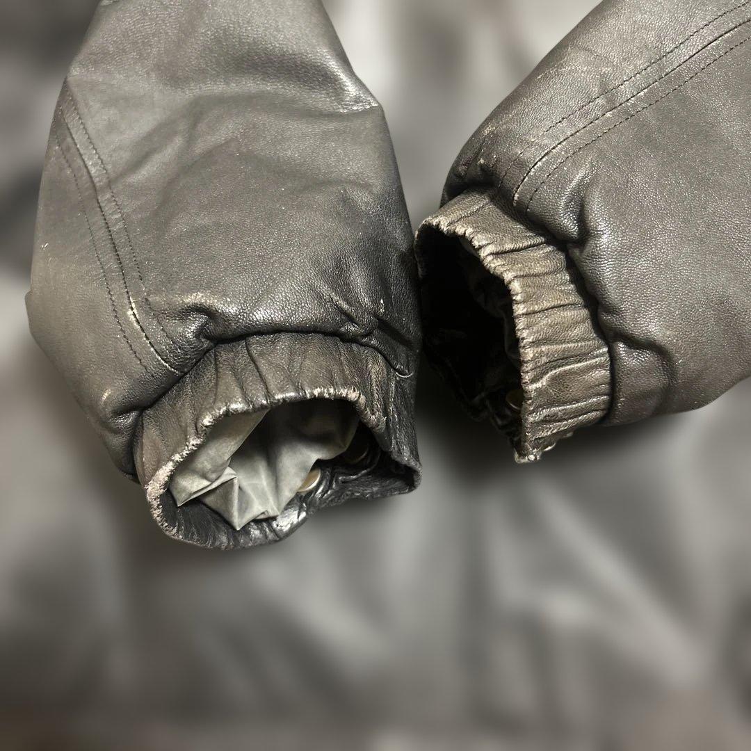 eddie bauer 80s ダウン　レザージャケット　黒タグ　最終値下げ‼️