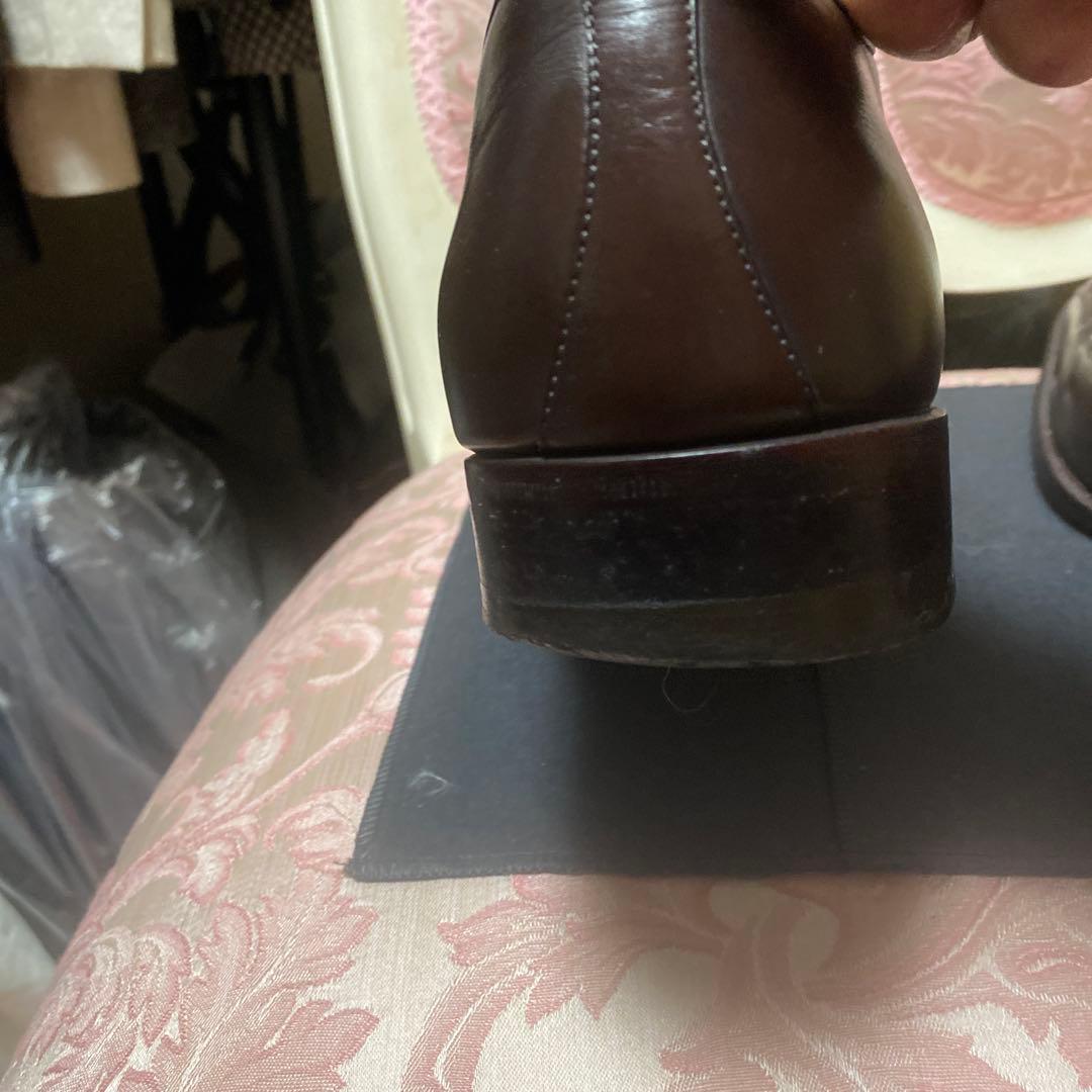 A.testoniクロコダイル&カーフ サイドエラスタンスリッポン 9ハーフ