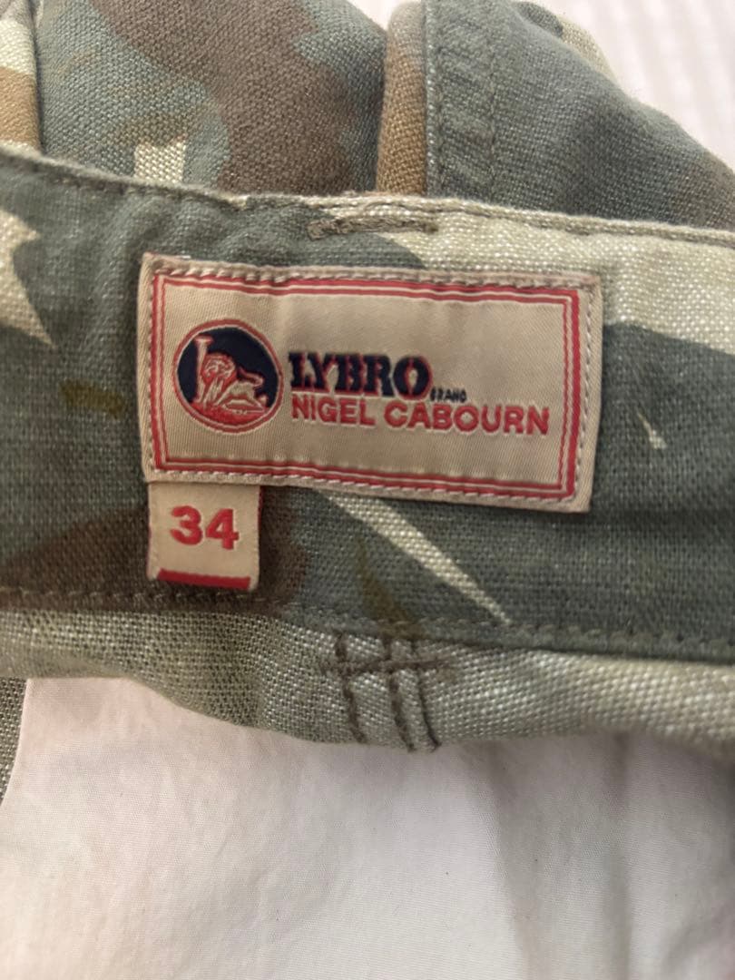 ま*。様 LYBRO NIGEL CABOURN カーゴパンツ 迷彩柄 34