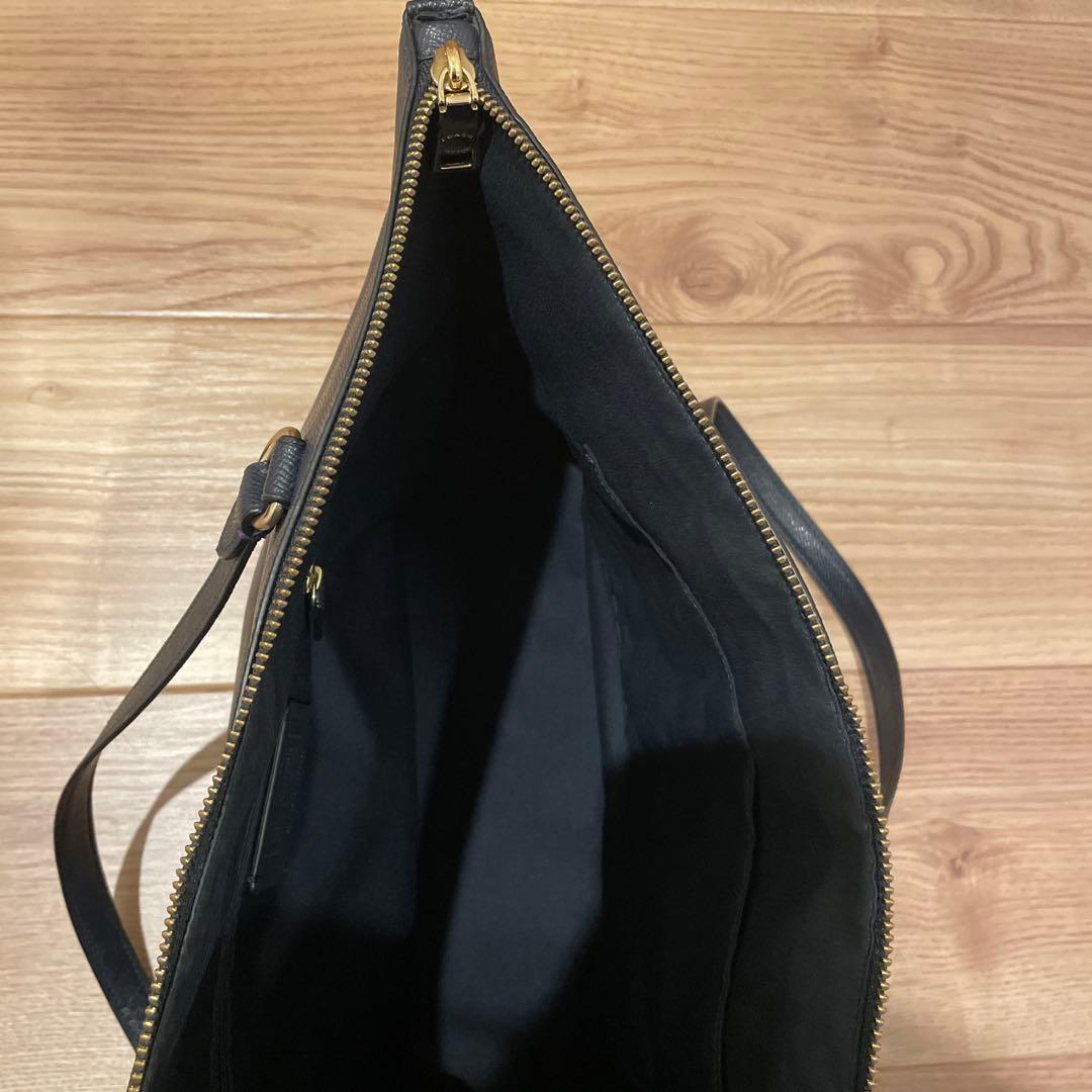 [お値下げ！美品]COACH ネイビー　紺　トートバッグ