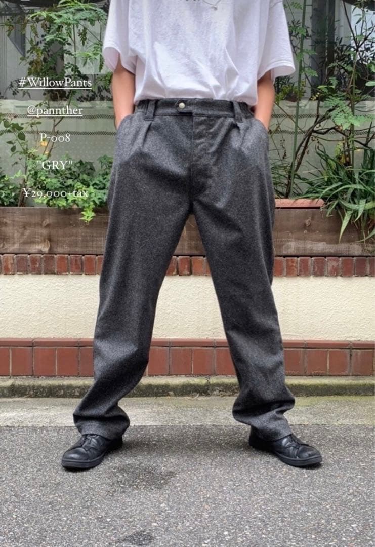 パンツ Willow Pants P-008 NEP WOOL PANTS (Gray)