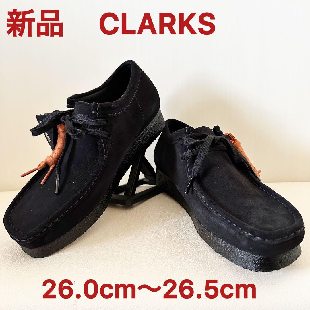 【新品】クラークス CLARKS ワラビー ブラックスエード 26cm