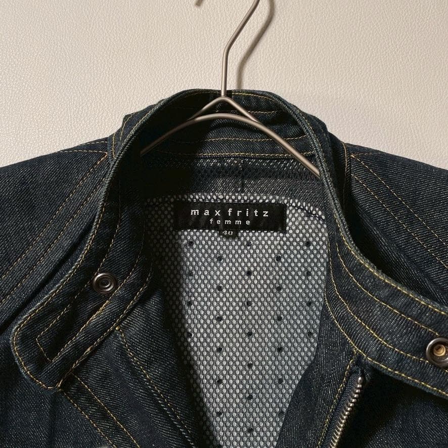m*☆様 【美品】マックスフリッツ　レザー×デニムコンビ ライディングジャケット