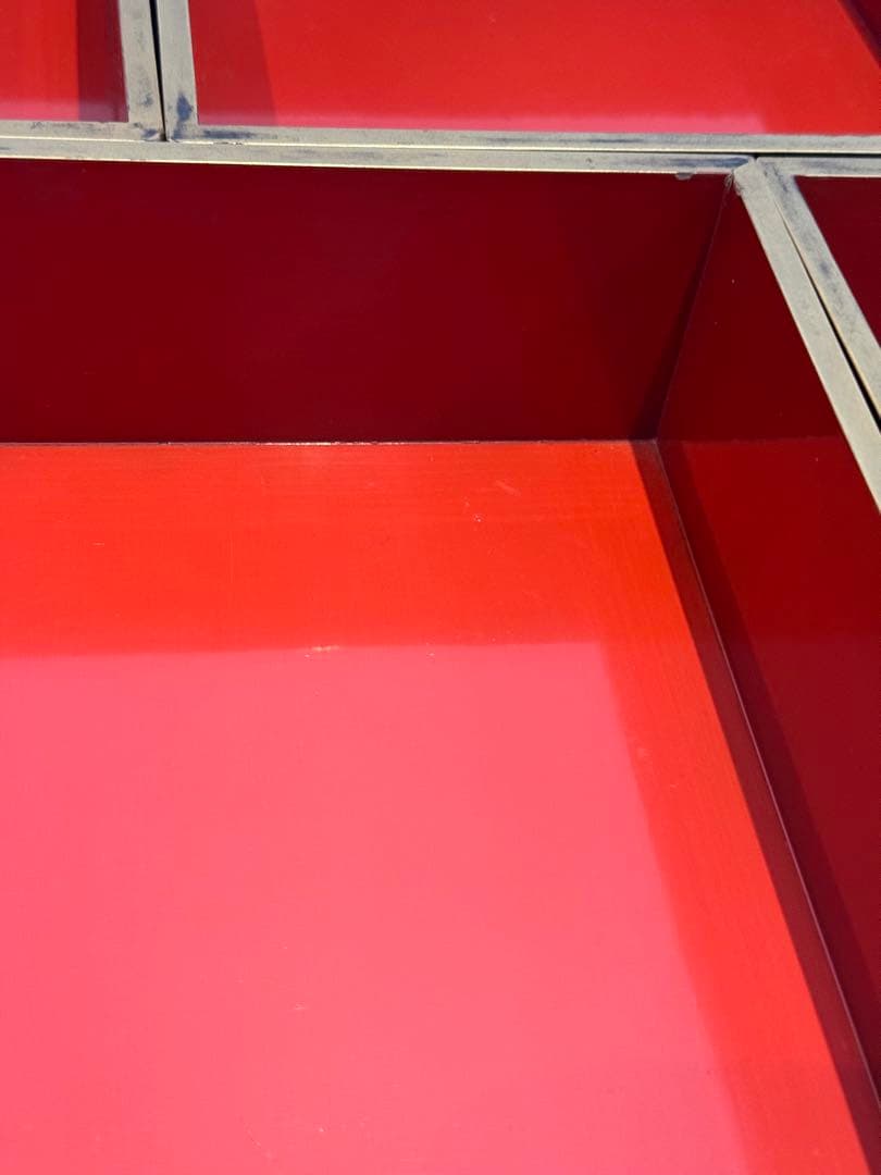 時代漆器 研ぎ出し草花蒔絵 五段重箱 二枚蓋 木瓜紋 保管箱