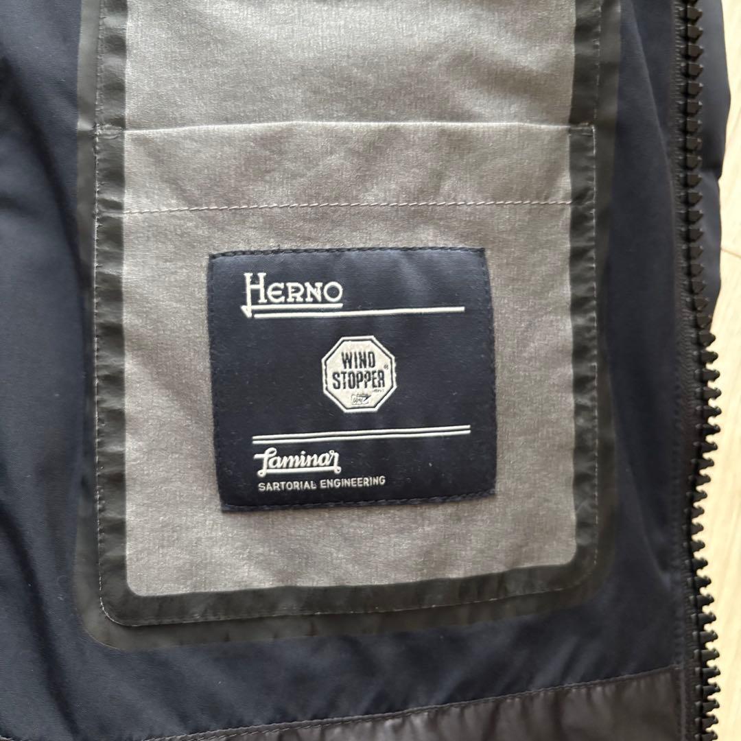 HERNO Laminar ダウンコート ネイビー 46 M ウインドストッパー