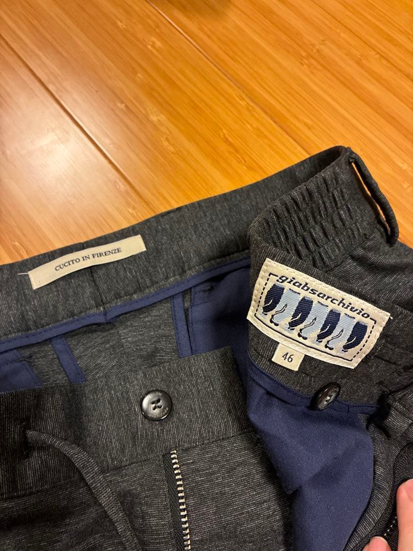 ジャブスアルキヴィオ giab's archivi グレー イージーパンツ 46