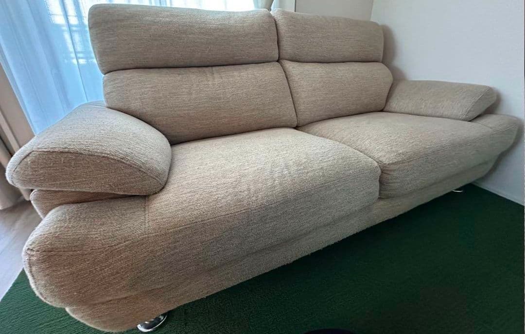 【送料込】ニトリ　3人掛け布張りソファ　Nポケット A13 DR-BE