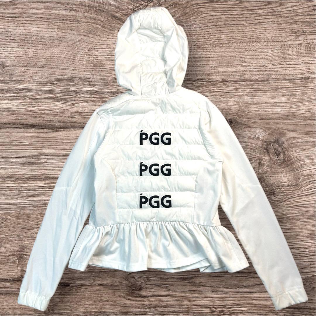 【極美品】PGG パーリーゲイツ ハイブリッド 中綿フーディ ジャケット 白 0