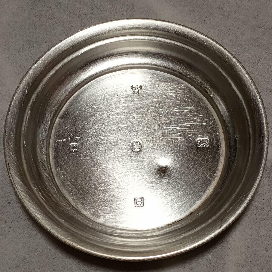 ボタントレー　銀製　純銀　シルバー925　1935年製　21グラム　直径約7cm