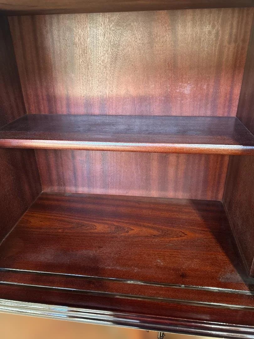 ⚠ji-hankiアンティーク御影 ガラス扉付きキャビネット・ショーケース