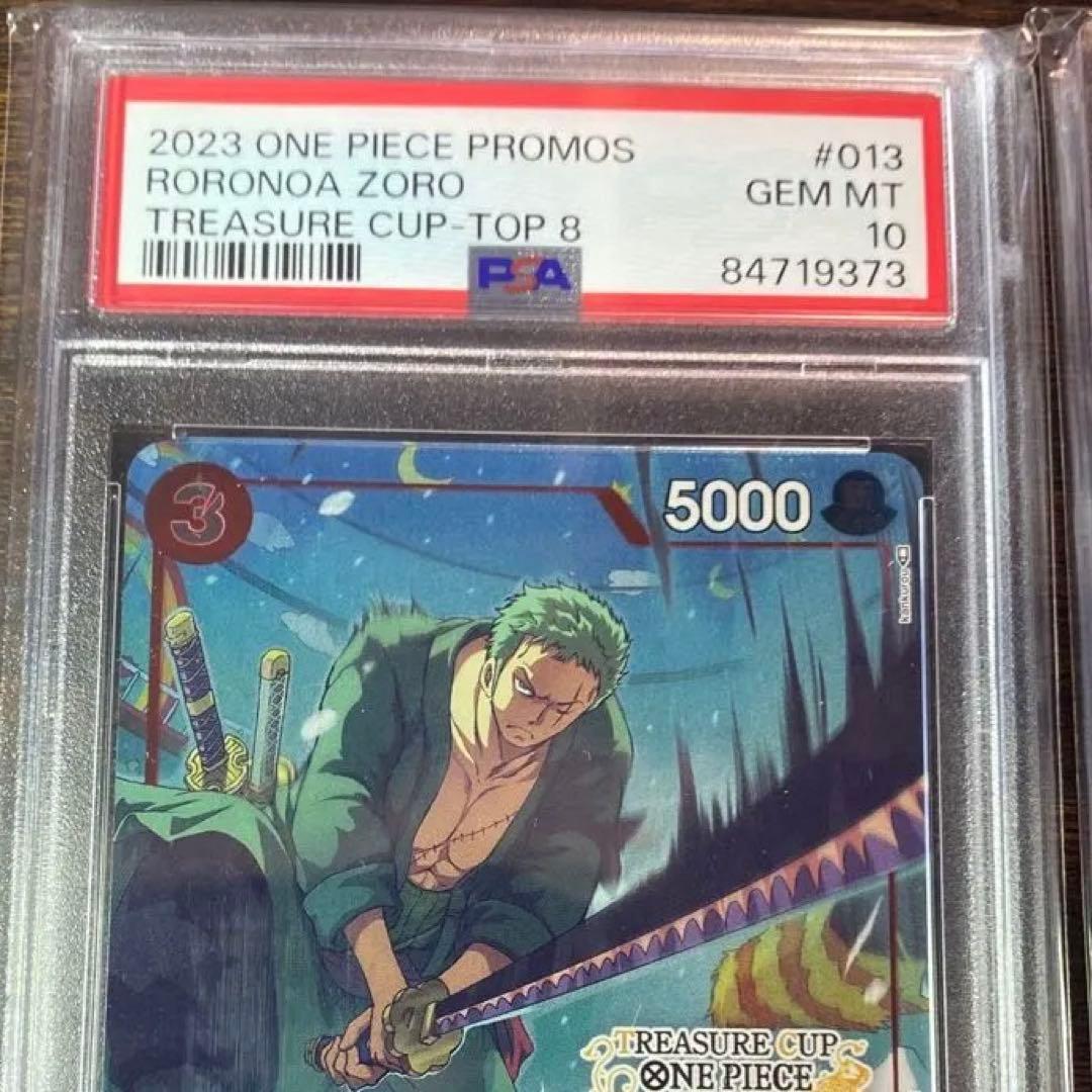 PSA10 ワンピース 英語版 ゾロ SR トレジャーカップ TOP8