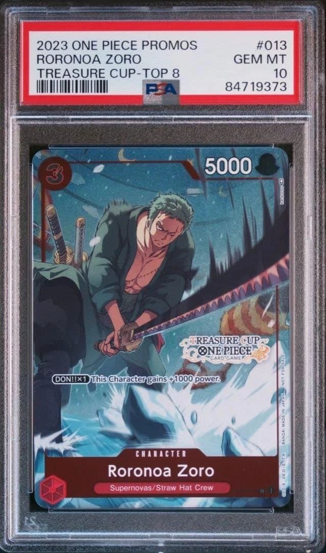 PSA10 ワンピース 英語版 ゾロ SR トレジャーカップ TOP8