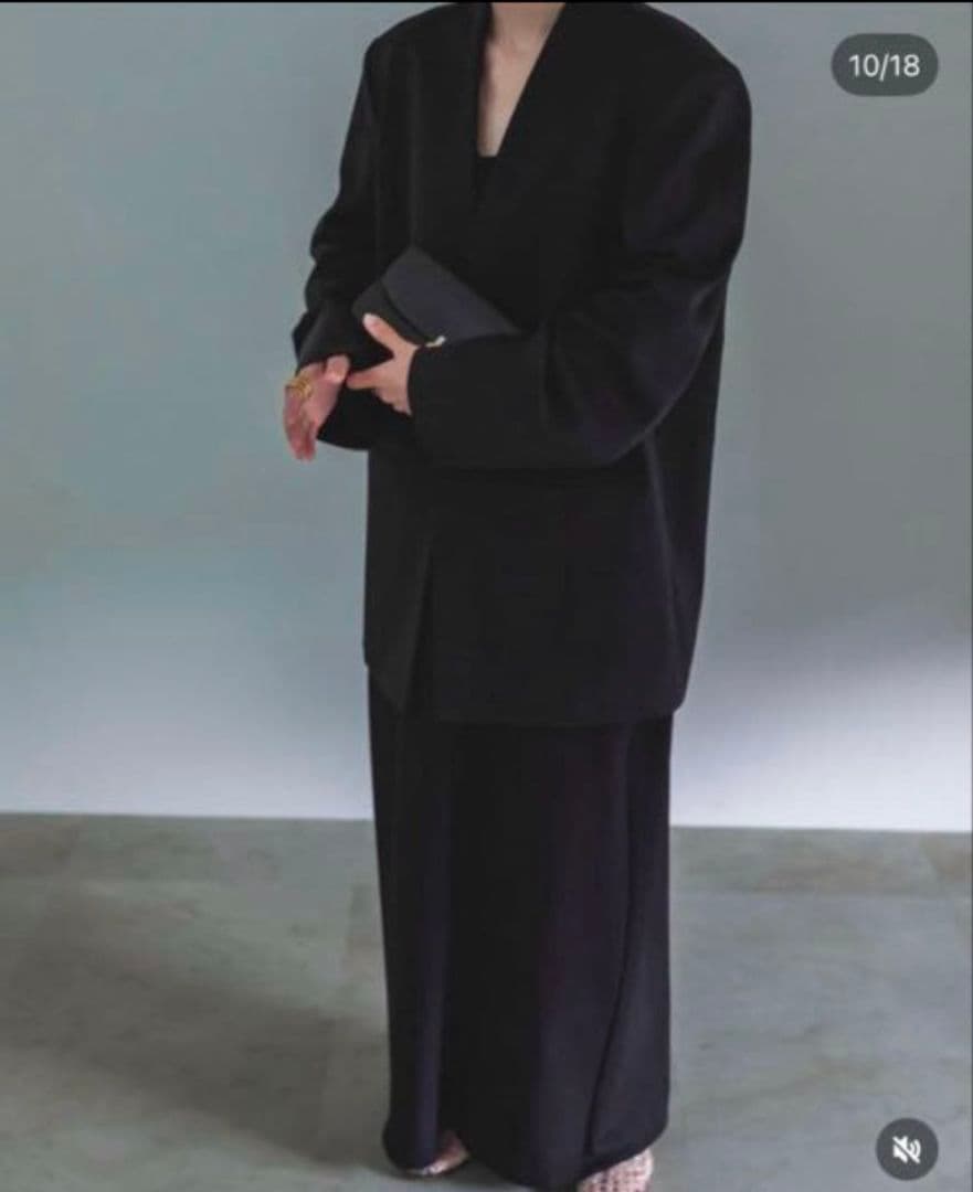 c*i様 collarless jacket Vol.4 - black