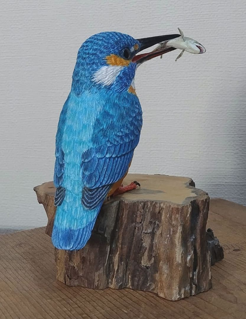 ミニバードカービング　\"カワセミ“