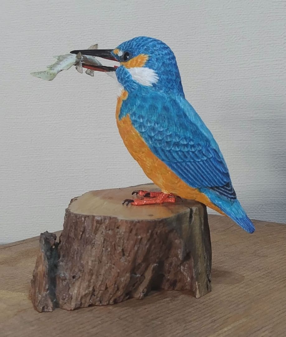 ミニバードカービング　\"カワセミ“
