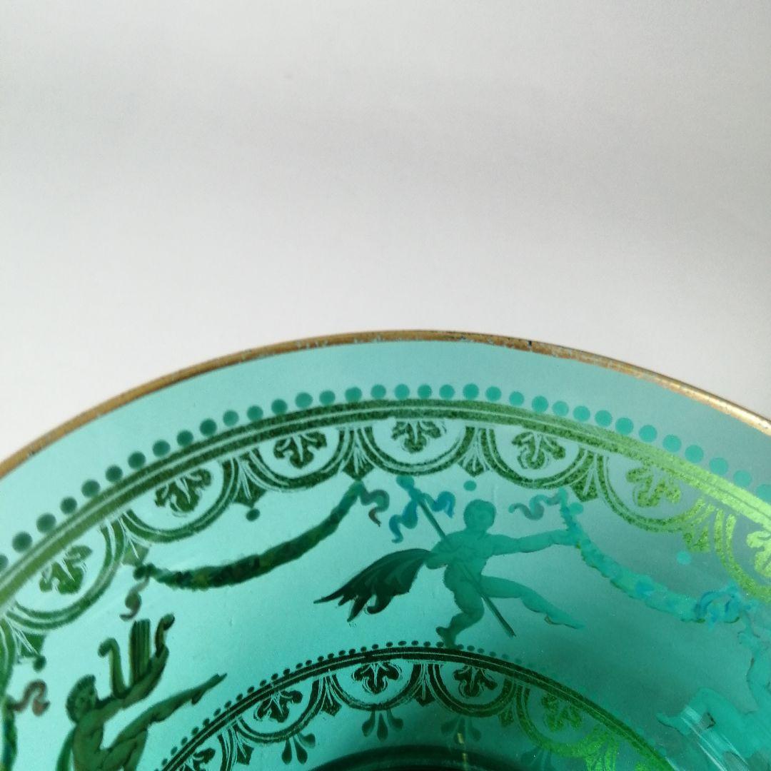 イタリア　ベネチアングラス　ヴェネツィア　ムラノ　エナメル彩　金彩　皿　ボウル