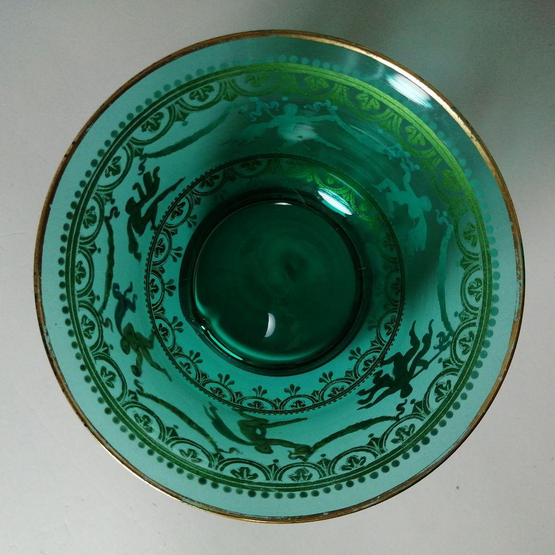 イタリア　ベネチアングラス　ヴェネツィア　ムラノ　エナメル彩　金彩　皿　ボウル