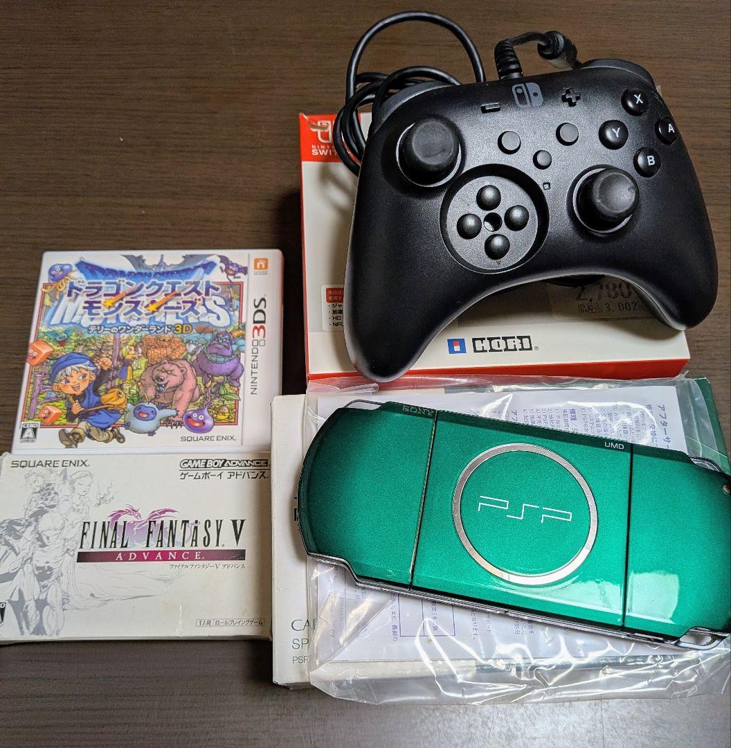 ​【ジャンク】FF5アドバンス / PSP-3000(緑) 他 ゲームまとめ売り