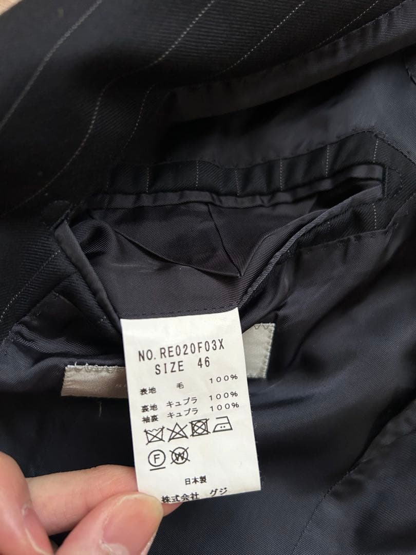 RINGJACKET×guji ロロピアーナ　ストライプスーツ　46